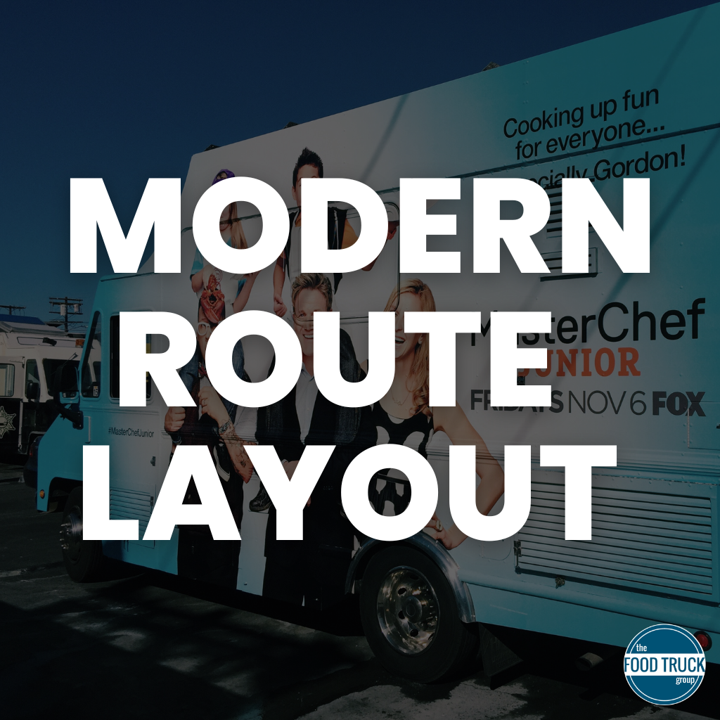food truck for rent, modern route layout